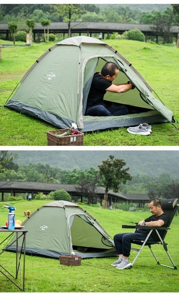 Outdoor Camping Hiking Tents Lightweight Tent with Carry Bag 2 Person Double Layer Backpack Compact Tent 5