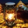 LED Solar Vintage Lantern Outdoor Hanging Metal Antique USB Charging Solar Light for Garden Yard Decor Or Camping Hiking 1