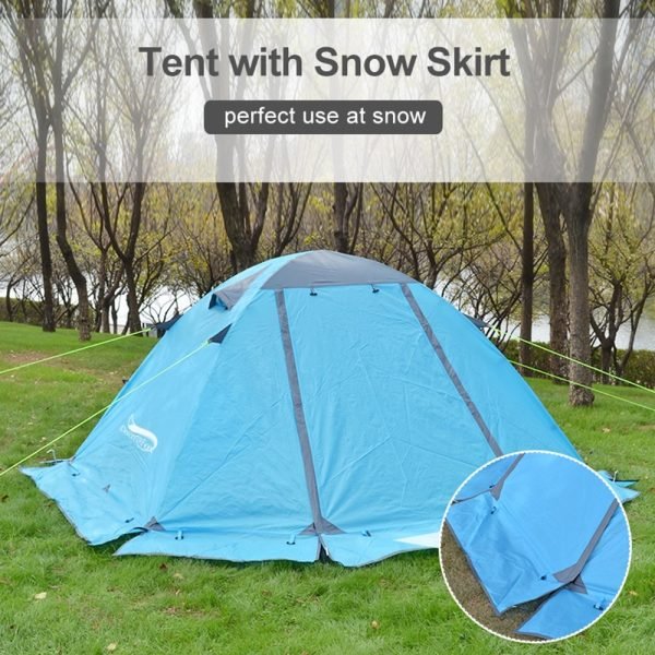Desert&Fox Winter Tent with Snow Skirt 2 Person Aluminum Pole Tent Lightweight Backpacking Tent for Hiking Climbing Snow Weather 2