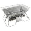 Campingmoon Mt-2/3 Outdoor Portable BBQ Grill Stainless Steel Folding Barbecue Grill Picnic Equipment 1